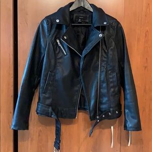 Faux leather Motorcycle style jacket